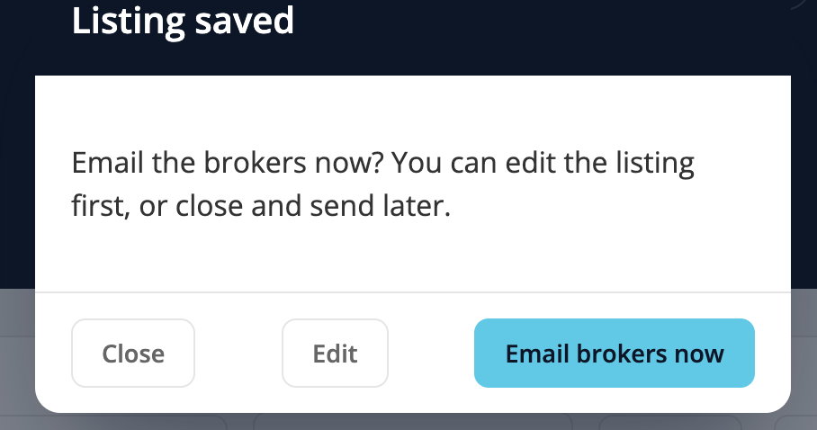 Email the brokers now prompt after committing