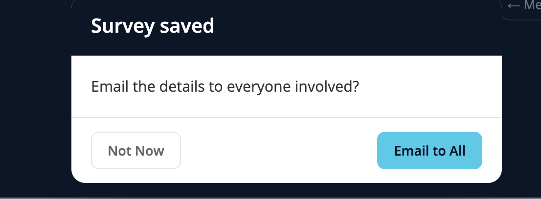 The Survey saved prompt