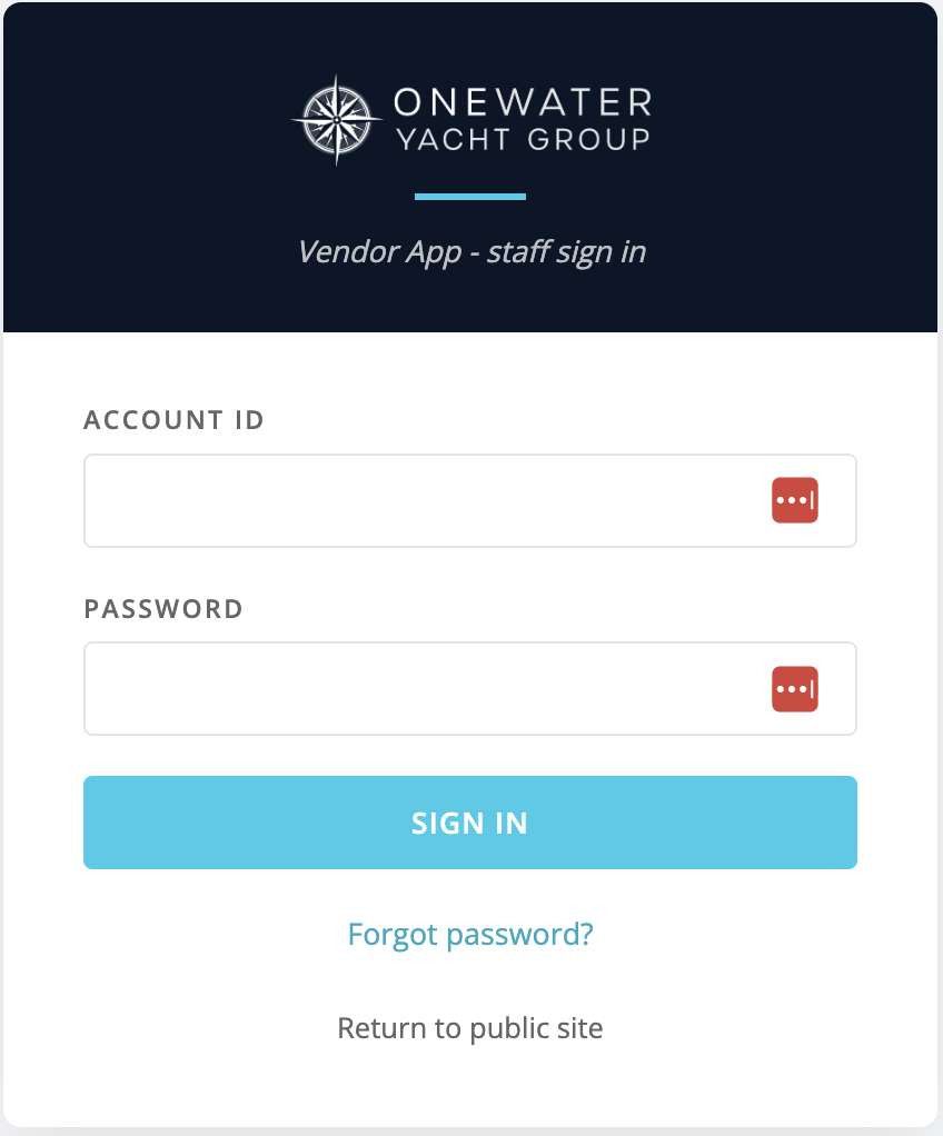Sign-in screen