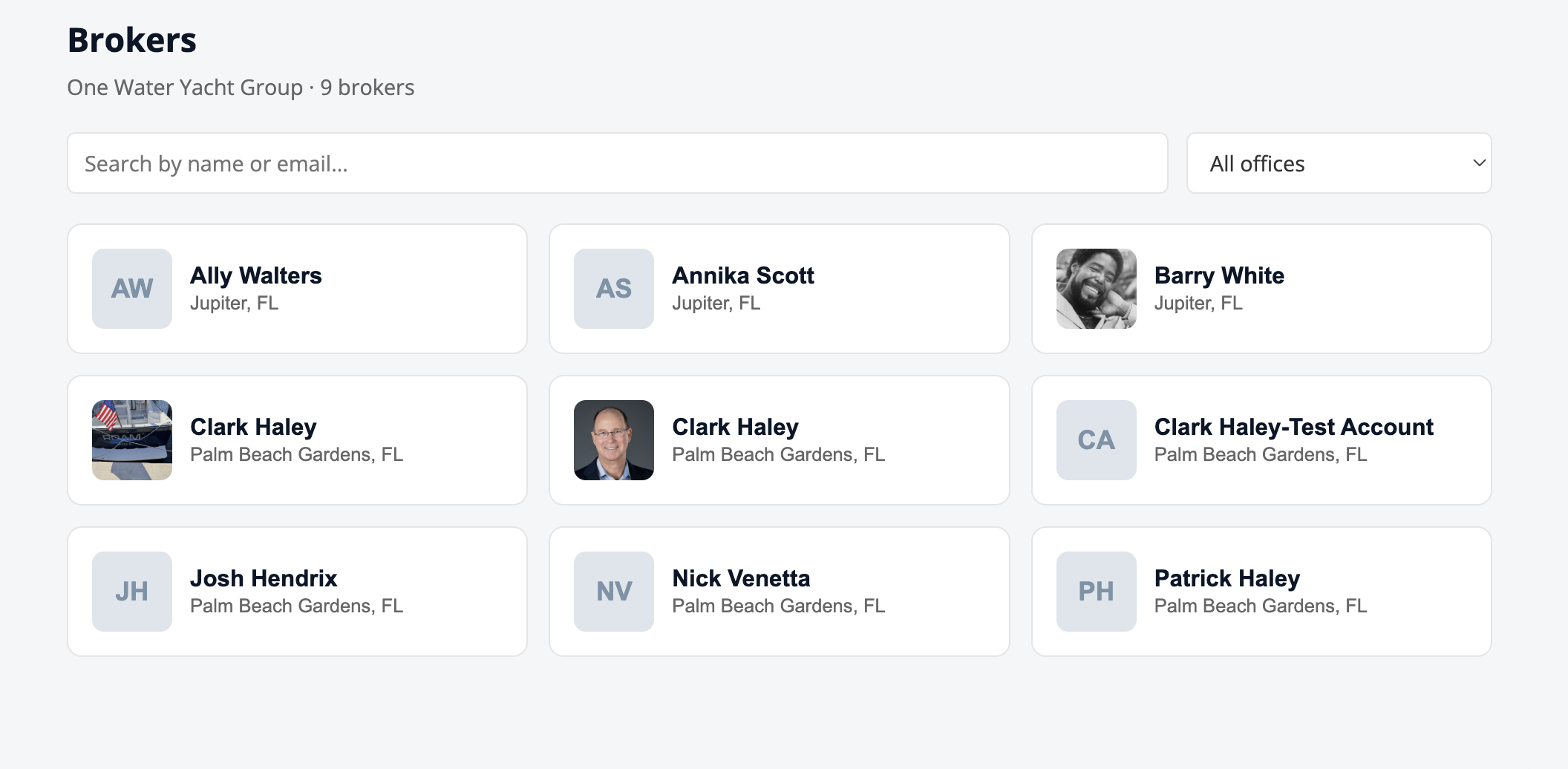 View Brokers directory